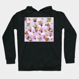 cherub rose garden lavender background Hoodie